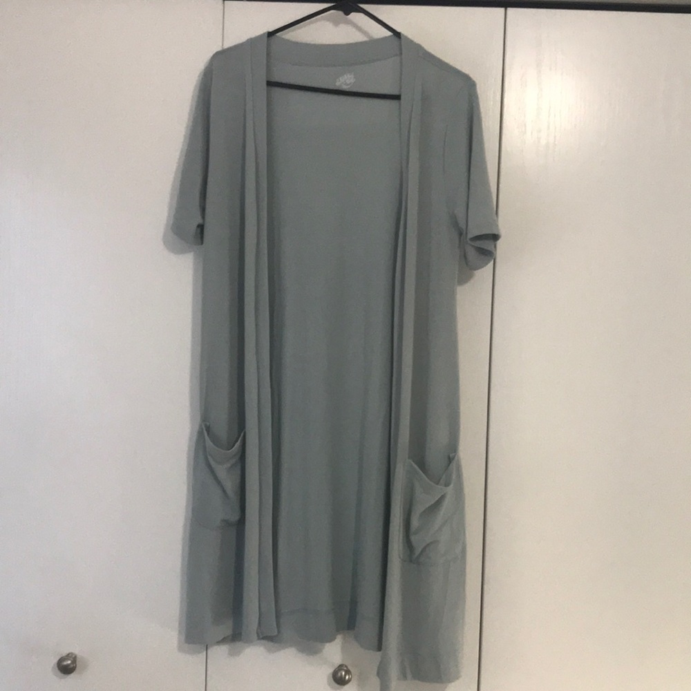 Ticked Teal Sweater